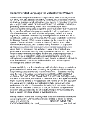 Virtual Event Waiver