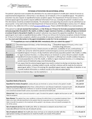 Physician Attestation for External Appeal