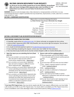Income-Driven Repayment Plan Request