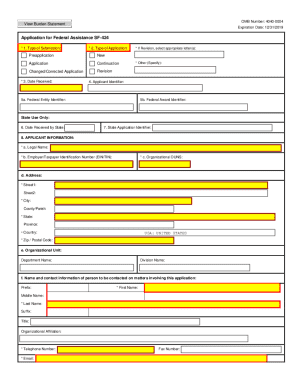 Application for Federal Assistance SF-424