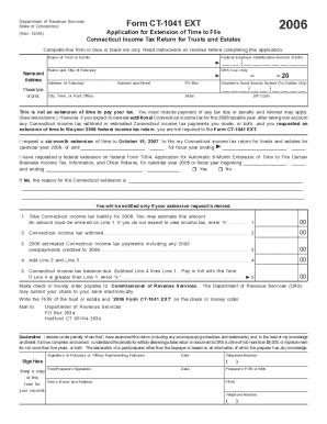 Connecticut Form CT-1041 EXT 2006