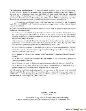 GST Composition Levy Intimation Form