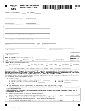 Maryland Pass-Through Entity Income Tax Return