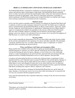 Medical Authorization and Waiver Agreement