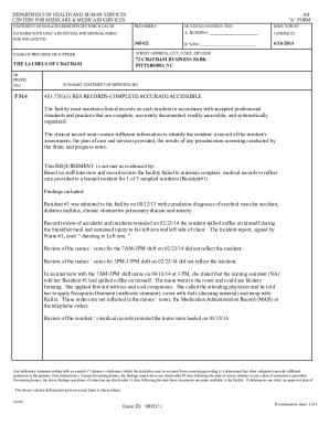 Statement of Isolated Deficiencies Form