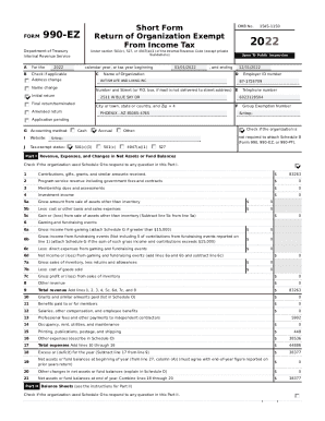 Form 990-EZ Return of Organization Exempt From Income Tax