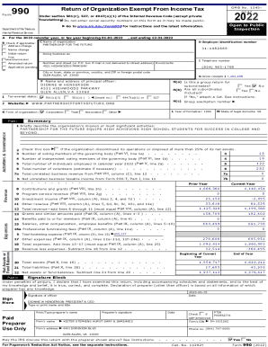 Form 990 2022 Tax Return