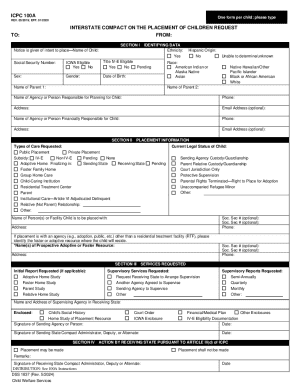 Interstate Compact on the Placement of Children Request