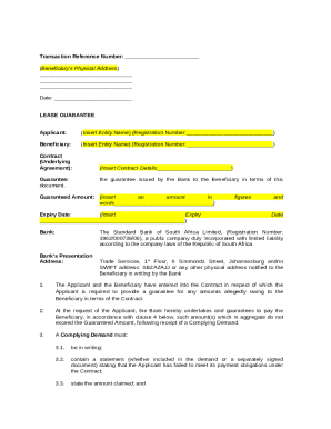 Lease Guarantee Agreement