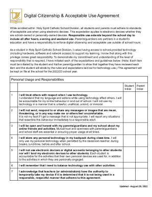 Digital Citizenship & Acceptable Use Agreement