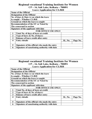 Leave Application Form