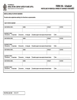 Annual Return Form 19A