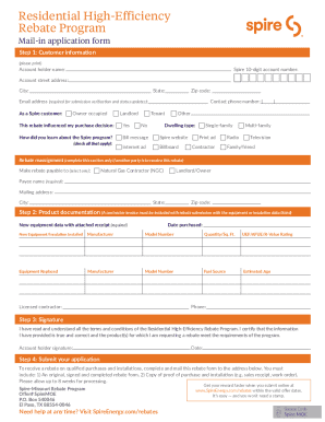 Residential High-Efficiency Rebate Program Application