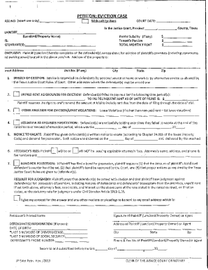 Texas Eviction Petition