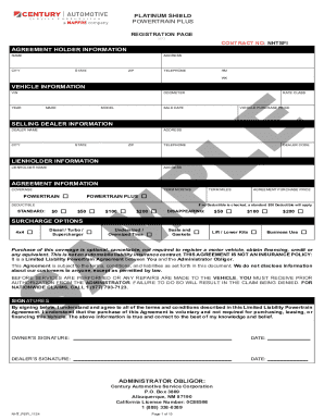 Platinum Shield Powertrain Plus Registration