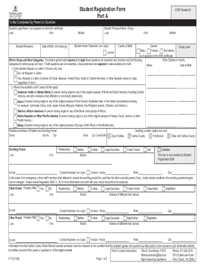 Student Registration Form FCPS