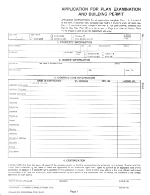 Building Permit Application
