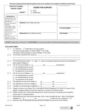 Illinois Order for Support