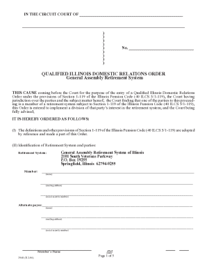Qualified Illinois Domestic Relations Order
