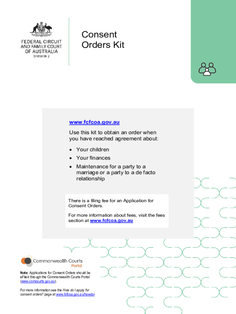 Consent Orders Kit Preview on Page 1