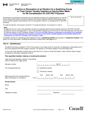 GST/HST Nil Consideration Election Form
