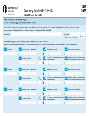 Company Shareholders Details Form 2025