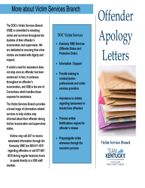 Apology Letter Notification Request Form