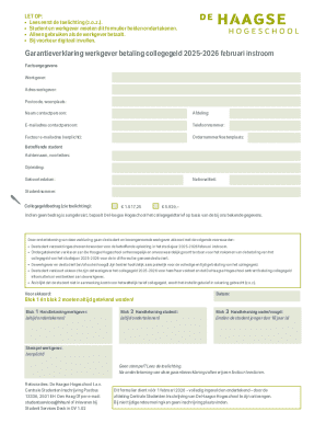 Employer Guarantee Declaration for Tuition Fees 2025-2026