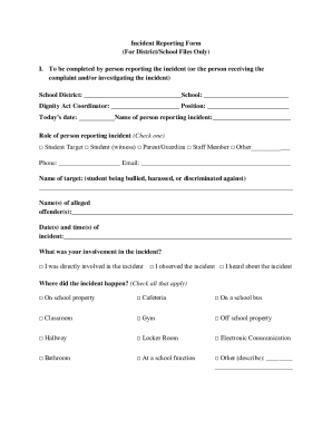 Incident Reporting Form