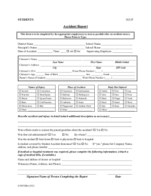 Students 3431F Accident Report