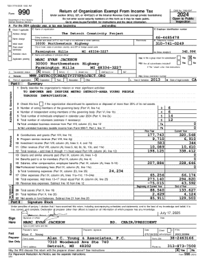 Form 990 Tax Exemption Application