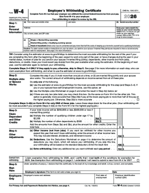 Employee’s Withholding Certificate Form W-4