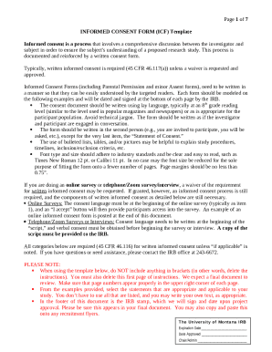 Informed Consent Form Template