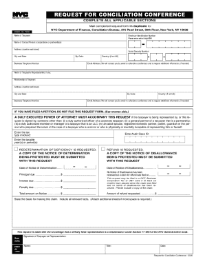 Request for Conciliation Conference