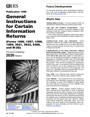 IRS Publication 1099 Instructions