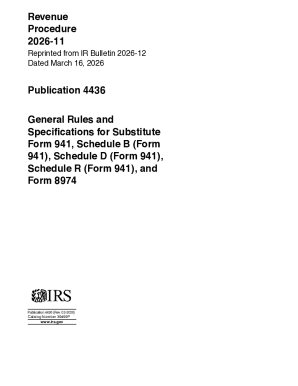IRS Publication 4436: Form 941 Substitute Specifications