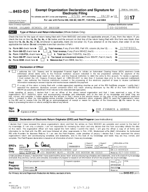 Form 8453-EO Declaration and Signature