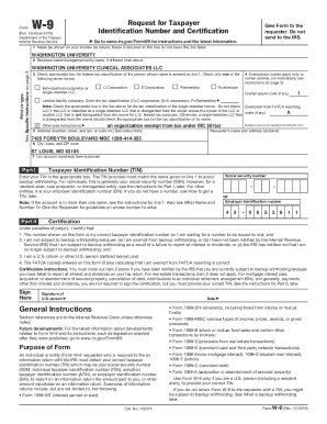 IRS Form W-9 Request for Taxpayer Identification Number and Certification
