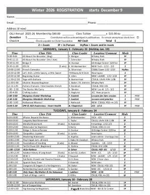 OLLI 2025-26 Registration Form