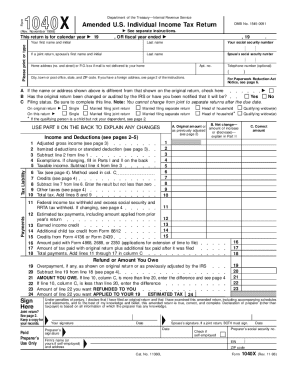 Amended US Individual Income Tax Return