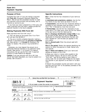 IRS Form 941-V Payment Voucher