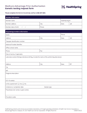 Umr Genetic Testing Form.pdf Medicare Advantage Genetic Testing Request Form - Blank Fillable ...
