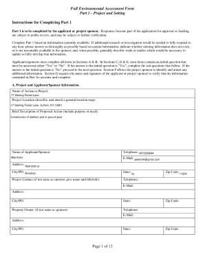 Full Environmental Assessment Form