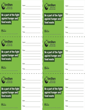 FareShare Event Registration Form