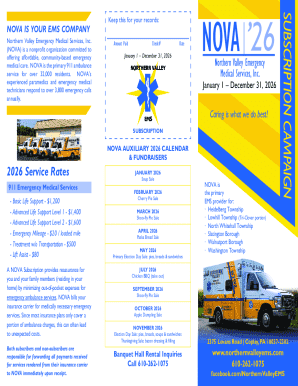 NOVA EMS Subscription Form