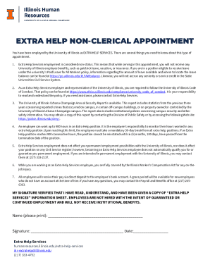 University of Illinois Extra Help Services Agreement