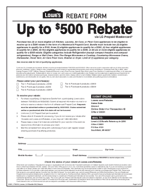 LG Appliance Bundle Rebate Form