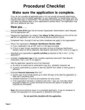 IRS Form 1023 Application for Recognition of Exemption