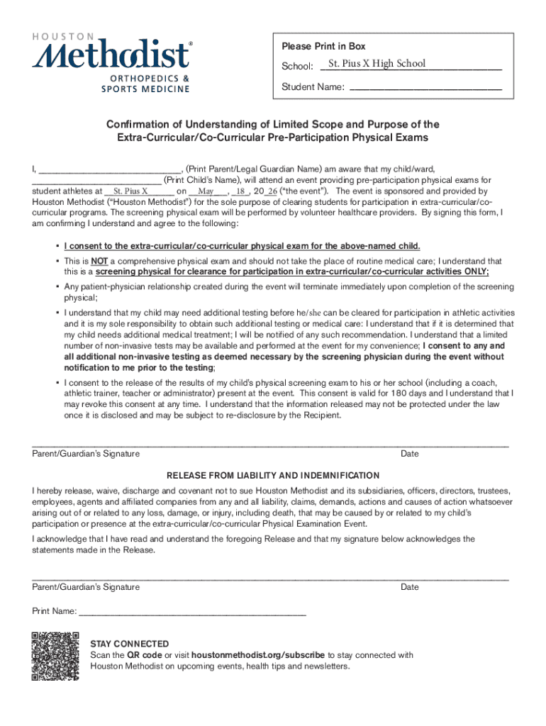TAPPS Student Physical Exam Form - Blank Fillable Template | Fill Out ...