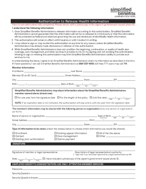 Authorization to Release Health Information